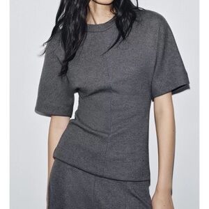 ZARA SET, Top and Bottom ! Gray Women's Top. NWT